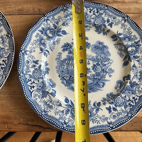 Royal Staffordshire Tonquin Blue Salad/Lunch Plate set of four - Picture 13 of 13